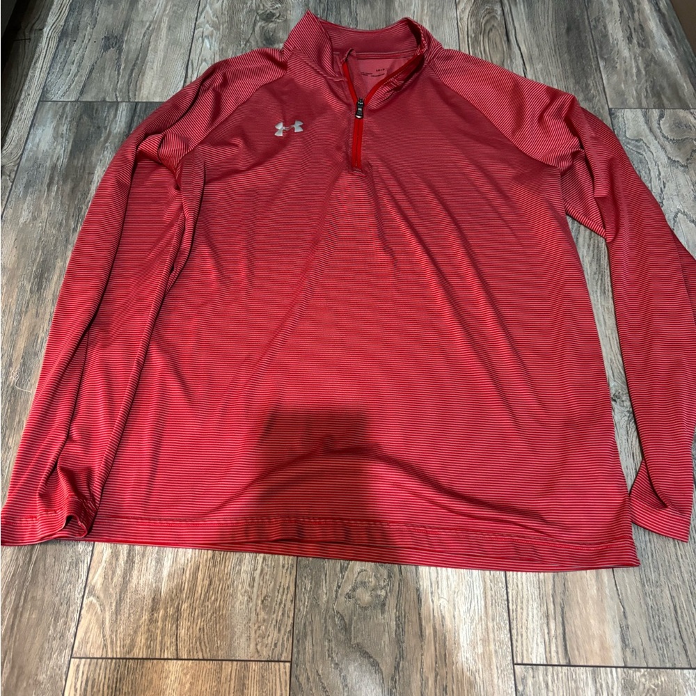 Under Armour Red Quarter-Zip Pullover